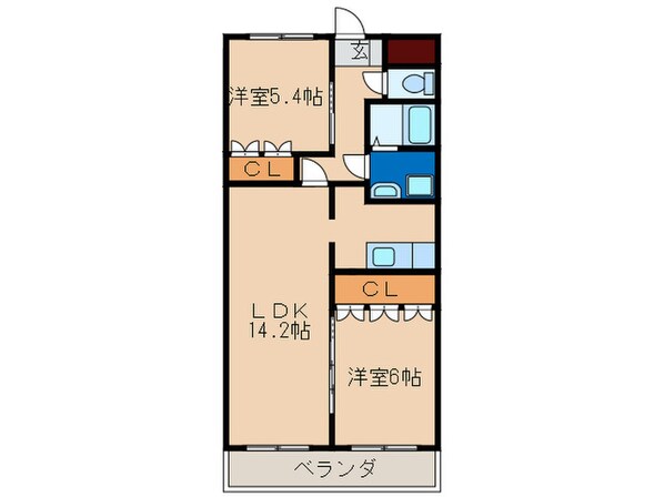 グランド－ルのぞえ２の物件間取画像